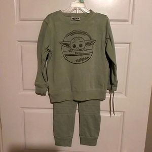 New kids Star Wars pajamas olive green